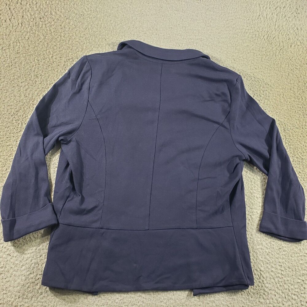 Maison Jules Blazer Women's Large Blue Professional Workwear Jacket Stretch NWT - Picture 8 of 11